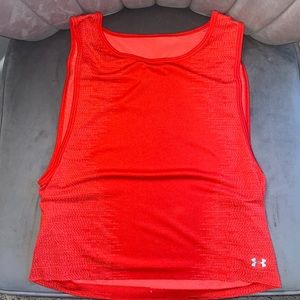 Women’s Orange Under Armour Heat Gear Tank Top Size M/L